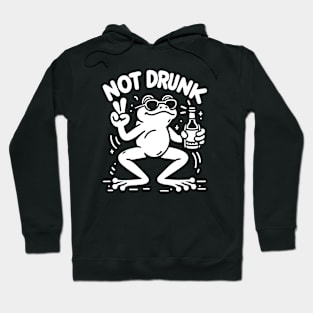 Funny Not Drunk Frog design Hoodie